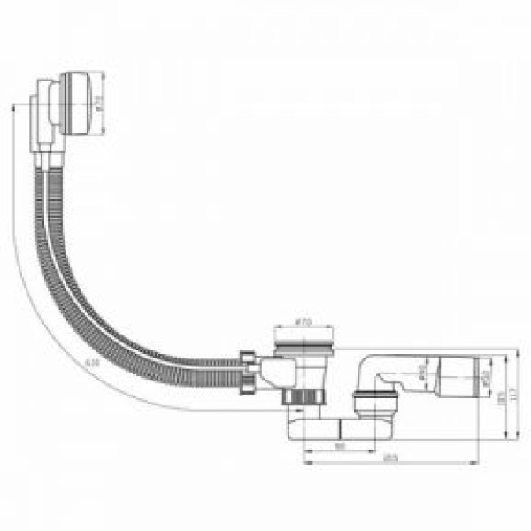 Сифон для ванны PLAST BRNO (EVSE150)