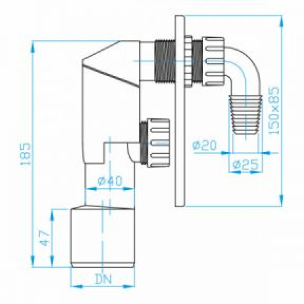 Сифон для стиральной машины PLAST BRNO (EPPN450)